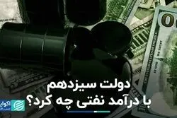 دولت سیزدهم با درآمد نفتی چه کرد؟