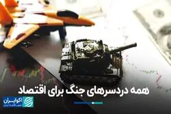 همه دردسرهای جنگ برای اقتصاد