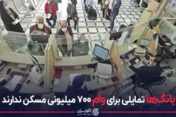 بانک‌ها تمایلی برای وام ۷۰۰ میلیونی مسکن ندارند