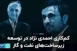 کم‌کاری احمدی‌ نژاد در توسعه زیرساخت‌های نفت و گاز