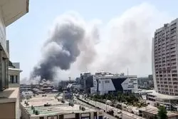 مجتمع ونوس انزلی در منطقه آزاد انزلی دچار حریق شد

