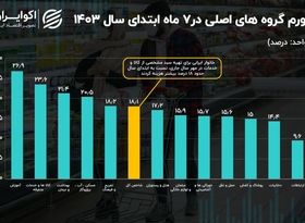 در 7 ماه ابتدایی 1403 سبد مصرف خانوار چقدر گران شده است؟ 