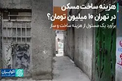 هزینه ساخت مسکن در تهران، 10 میلیون تومان؟