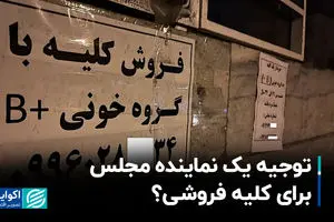 توجیه یک نماینده مجلس برای کلیه فروشی؟