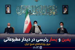 یمین و یسار رییسی در دیدار مطبوعاتی