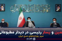 یمین و یسار رییسی در دیدار مطبوعاتی