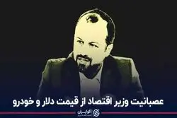 عصبانیت وزیر اقتصاد از قیمت دلار و خودرو