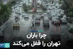 چرا باران تهران را قفل می کند