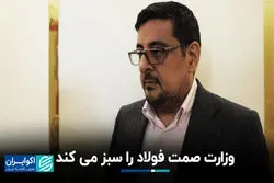 وزارت صمت فولاد را سبز می کند