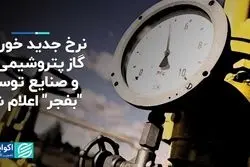 اعلام نرخ جدید خوراک گاز پتروشیمی‌ها و صنایع توسط «بفجر»