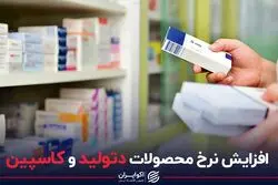 افزایش نرخ محصولات دتولید و کاسپین