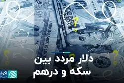 دلار مردد بین سکه و درهم