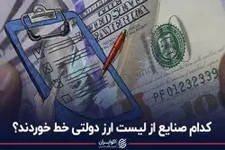 کدام صنایع از لیست ارز دولتی خط خوردند؟