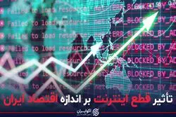 تاثیر قطع اینترنت بر اندازه اقتصاد ایران