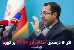 اثر 12 درصدی حذف ارز 4200 بر تورم