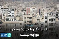 بازار مسکن با کمبود مسکن مواجه نیست