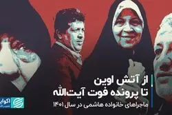 خانواده هاشمی در سال 1401؛ از اوین تا پرونده فوت پدر