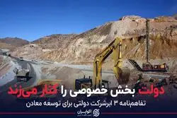 تفاهم 3 ابرشرکت دولتی سر معادن ایران