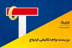 بن‌بست وام تکلیفی ازدواج