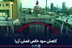 کاهش سود خالص فصلی آریا