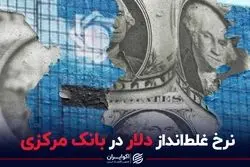 نرخ غلط‌ ‌انداز دلار در بانک مرکزی