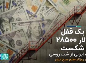 یک قفل دلار 28500 شکست