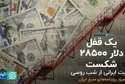 یک قفل دلار 28500 شکست