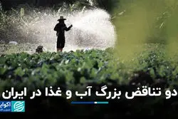 2 تناقض بزرگ آب و غذا در ایران