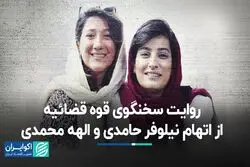 روایت سخنگوی قوه قضائیه از اتهام نیلوفر حامدی و الهه محمدی   