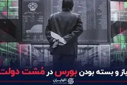 تعطیل کردن بورس به دست دولت در دنیا مرسوم نیست
