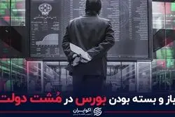 تعطیل کردن بورس به دست دولت در دنیا مرسوم نیست