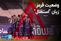 وضعیت قرمز زیان "استقلال"