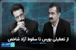 از تعطیلی بورس تا سقوط آزاد شاخص 