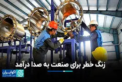 زنگ خطر برای صنعت به صدا در آمد