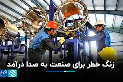 زنگ خطر برای صنعت به صدا در آمد