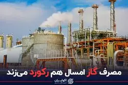 مصرف گاز امسال هم رکورد می‌زند