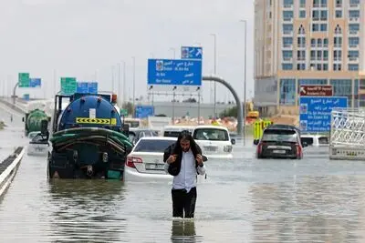 ببینید/ سیل گسترده در دبی