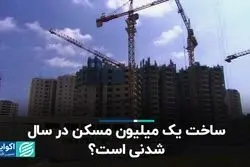 ساخت یک میلیون مسکن در سال شدنی است