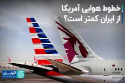 خطوط هوایی آمریکا از ایران کمتر است؟