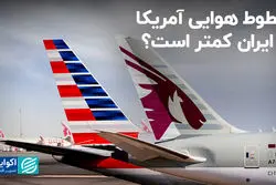 خطوط هوایی آمریکا از ایران کمتر است؟