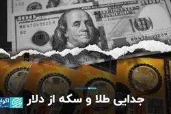 جدایی طلا و سکه از دلار