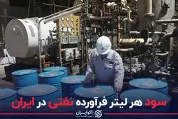 سود هر لیتر فرآورده نفتی در ایران