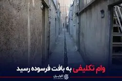 وام تکلیفی به بافت فرسوده رسید