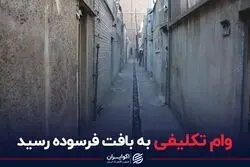 وام تکلیفی به بافت فرسوده رسید