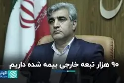 90 هزار تبعه خارجی بیمه شده داریم
