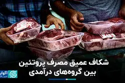شکاف عمیق مصرف پروتئین بین گروه‌های درآمدی