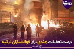 فرصت تعطیلات هندی برای فولاد سازان ترکیه