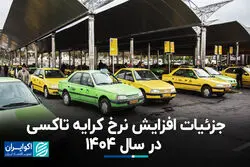 جزئیات  افزایش  نرخ کرایه تاکسی در سال ۱۴۰۴ 