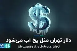 دلار تهران مثل یخ آب می‌شود