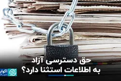 حق دسترسی آزاد به اطلاعات استثنا دارد؟
